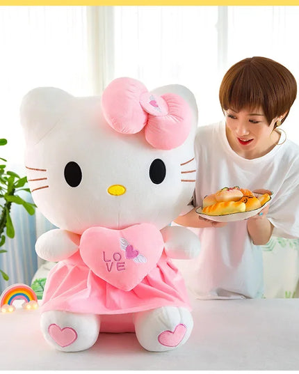 Hello Kitty Plush Stuffed Toys 25-55cm Cute Anime Cartoon Soft Pillow Doll For Children Birthday Xmas Gifts