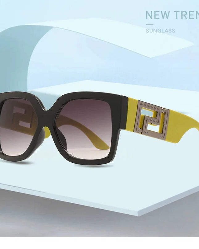 Sunglasses Men Women Vintage Oversize Trendy Square Gradient Shades Sun Glasses 2023 Luxury Brand Design Fashion UV400 Eyewear