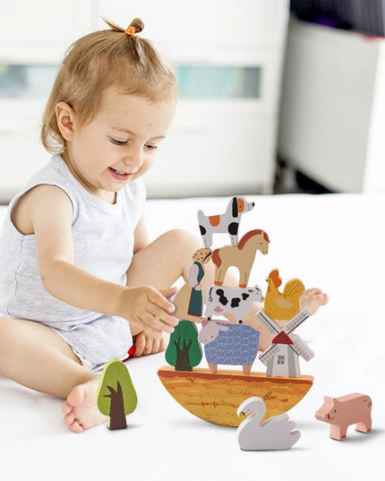 Montessori Game 1Set Of Farm Simulated Wooden Children's Toys Educational Toy Baby Room Decoration Desktop Furnishings Baby Gift