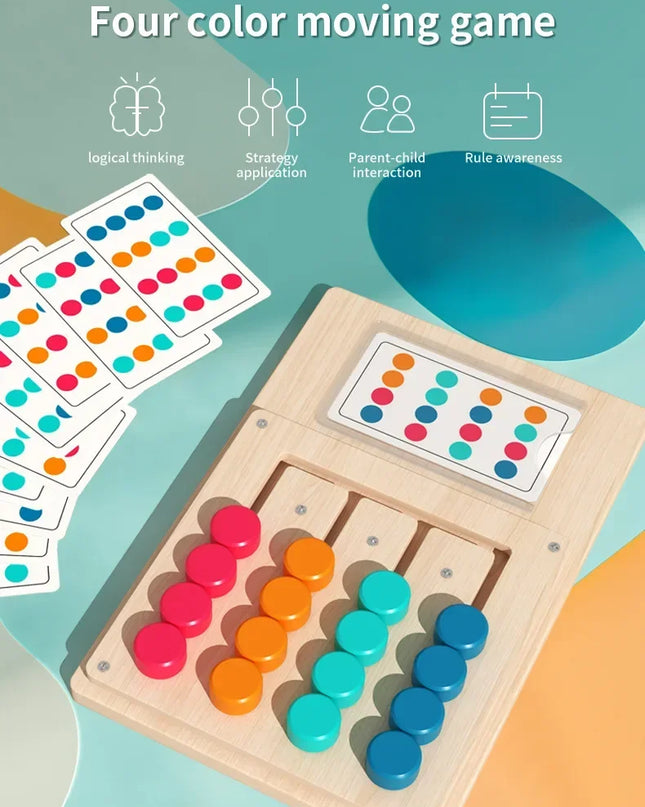 Montessori Wooden Color Shape Matching Cognition Learning Game Board Toys Early Education Children Brain Logic Thinking Develop
