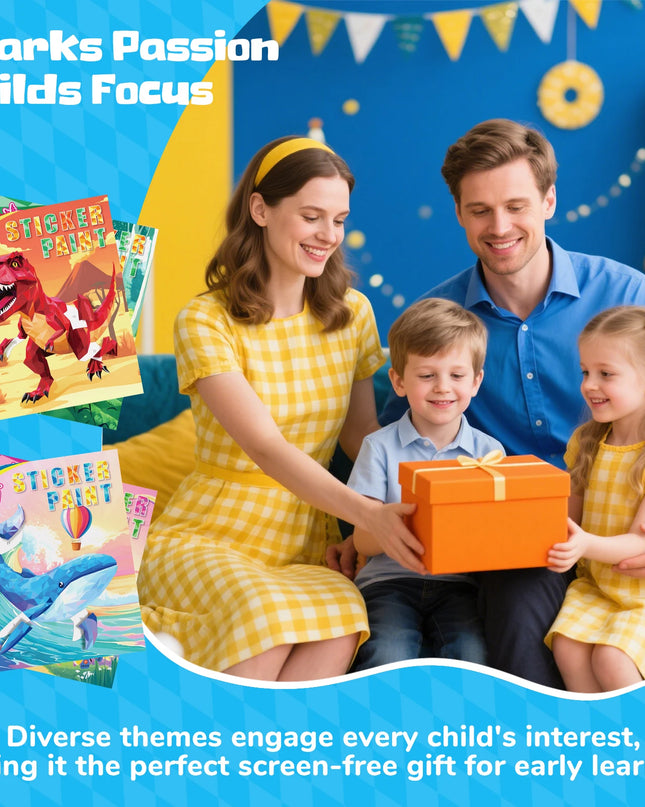 Montessori Sticker Book By Number For Kids Ages 3-8, Educational Busy Puzzle Book With Story, Creative Toys For Toddlers Gift