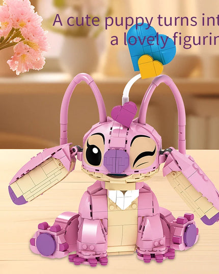New Stitch Angel CP Building Blocks 2025 - Large Piece Cartoon Toys with Moving Ears Kids Assembly Gift for Boys Girls Birthday