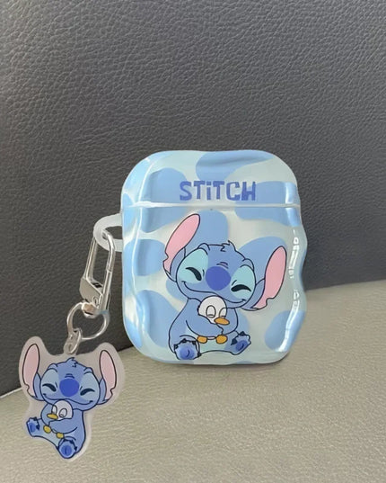 Cartoon Stitch Earphone Case for Apple AirPods 1 2 3 Pro 2 Case Cute  Earphones Case Air Pods 4 Protective Cover With Hook