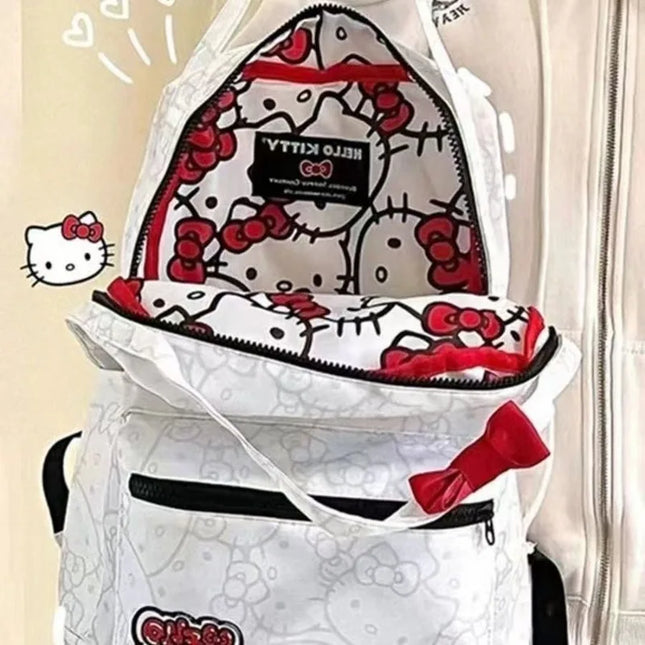Hello kitty cartoon backpack Sanrio new animation cute student school bag outdoor travel storage large capacity backpack gift