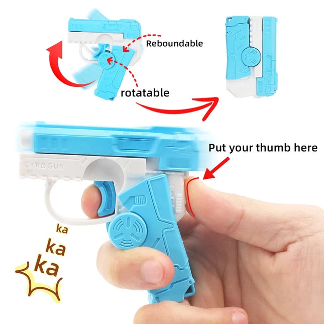 Toy Gun Mini Fidget Toy Spinner Pistol Kids Decompression Novelty Toy Hot Selling Popular Sensory Play Anti-Stress for Kids