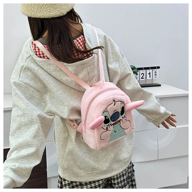 Stitch Backpack  Japanese Blue Funny Cartoon Large-Capacity Student Backpack Kindergarten Bag Kawaii Backpack