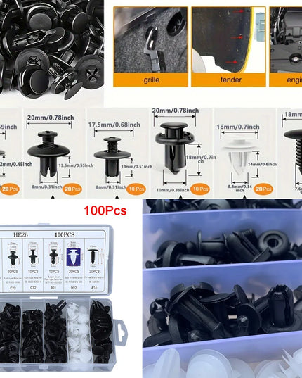 Auto Fastener Clip Mixed Car Body Push Retainer Pin Rivet Bumper Door Trim Panel Fastener Kit Car Clips Box or Bag packaging