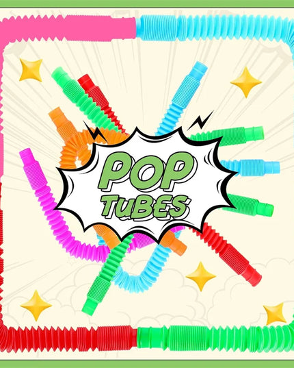 5/10 Pcs Pop Tubes Sensory Fidget Tubes with Autism Classroom Prizes Gifts Fidget Toy Sensory Learning Tubes for Anxiety