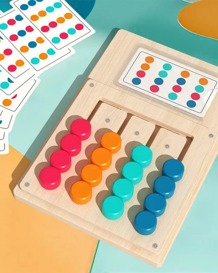 Montessori Wooden Color Shape Matching Cognition Learning Game Board Toys Early Education Children Brain Logic Thinking Develop