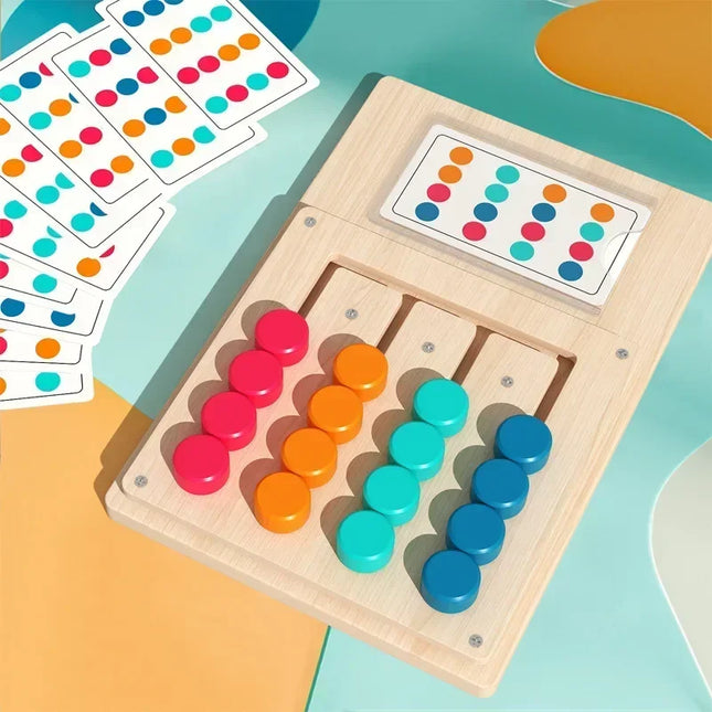 Montessori Wooden Color Shape Matching Cognition Learning Game Board Toys Early Education Children Brain Logic Thinking Develop