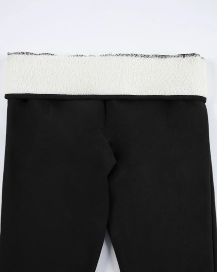 Autumn Winter Warm Fleece Women Leggings Velvet Thicken High Waist Tights Elastic Slim Solid Color Leggings Prevent Cold Tights