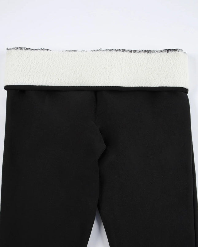 Autumn Winter Warm Fleece Women Leggings Velvet Thicken High Waist Tights Elastic Slim Solid Color Leggings Prevent Cold Tights