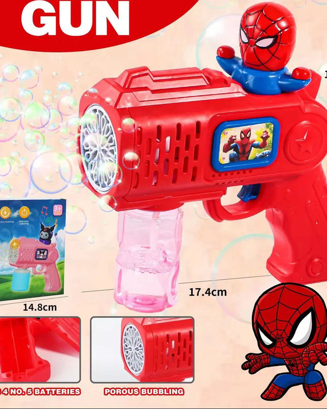 New Stitch Electric Bubble Gun Kids Toy Bubbles Machine Automatic Soap Blower With Light Outdoor Games Boys And Girls Gift