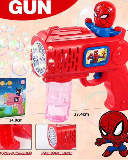 New Stitch Electric Bubble Gun Kids Toy Bubbles Machine Automatic Soap Blower With Light Outdoor Games Boys And Girls Gift