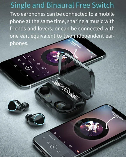 M10 Wireless Headphone Bluetooth Earphones Waterproof Earpieces Sport Earbuds For Huawei Iphone OPPO Xiaomi TWS Music Headset