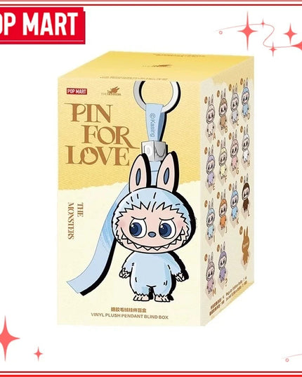 POP MART The Monsters Labubu V4 Pin for Love Series  Blind Box Vinyl Face Plush Doll Pendant Keychain Toy Christmas Gifts