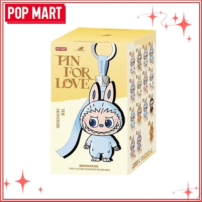 POP MART The Monsters Labubu V4 Pin for Love Series  Blind Box Vinyl Face Plush Doll Pendant Keychain Toy Christmas Gifts