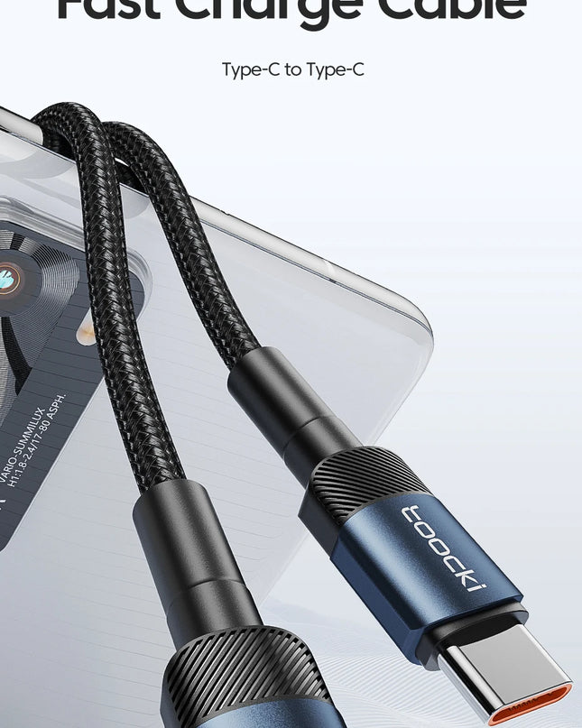 Toocki USB Type C Cable Fast Charging USB C Charger Cord For iPhone 15 14 13 12 11 Huawei P40 P30 Realme Oppo Oneplus Samsung
