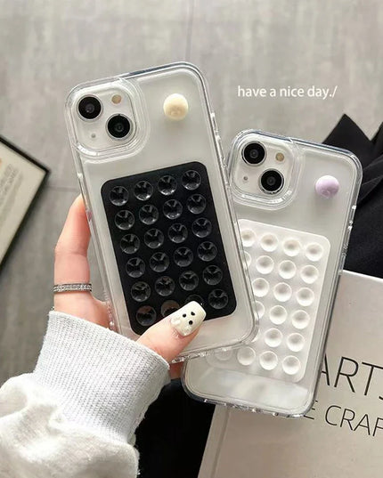 Phone Silicone Suction Cup Holder Multifunctional Suction Cup Wall Stand Square Anti-Slip Single-Sided Case Mount Back Sticker