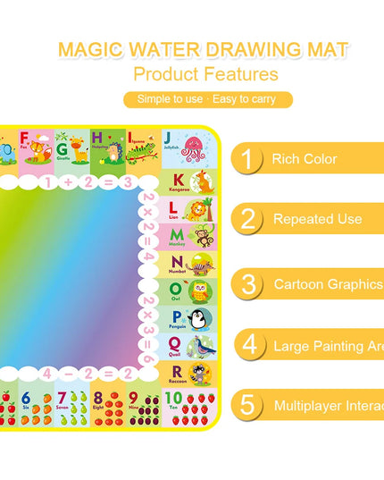 Magic Water Drawing Mat Coloring Doodle Mat with Magic Pens Educational Toys  Painting Board Montessori Toys for Kids Gifts