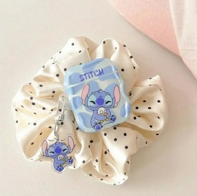 Cartoon Stitch Earphone Case for Apple AirPods 1 2 3 Pro 2 Case Cute  Earphones Case Air Pods 4 Protective Cover With Hook