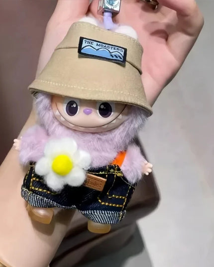 New For Mini Labubu 4.0 The Monsters Pin for Love Series Spring in the Wild Animal Jumpsuit Set For Labubu Doll Accessories Gift