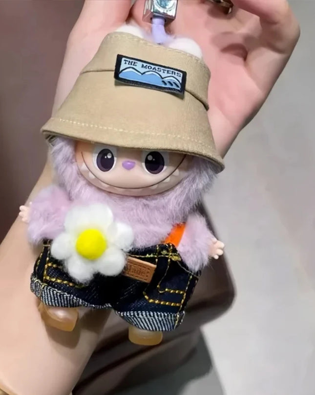 New For Mini Labubu 4.0 The Monsters Pin for Love Series Spring in the Wild Animal Jumpsuit Set For Labubu Doll Accessories Gift