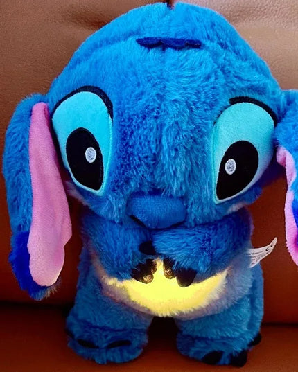 New Stitch Plush Doll Breath Child Peluche Lilo&Stitch Kawaii Soothes Toy Anime Baby Music Light Sleep Toys Model Kid Gift