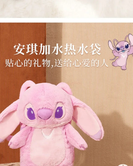 Stitch Angel Lotso peluche a mano bottiglia calda bottiglie di acqua calda inverno portatile borsa a mano calda