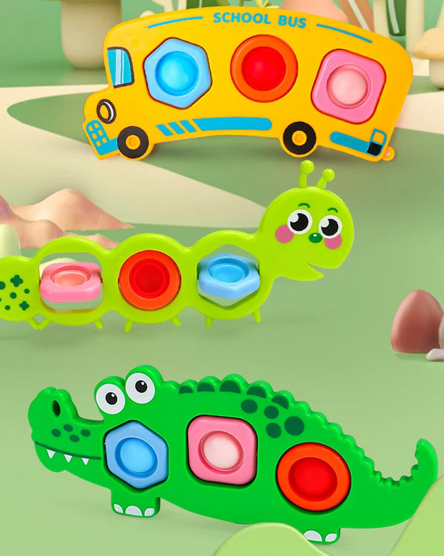 Finger Press Fidget Toys for Children Baby Sensory Finger Exercise Activity Motor Skills Educational Stress Relief Kids Toy Gift