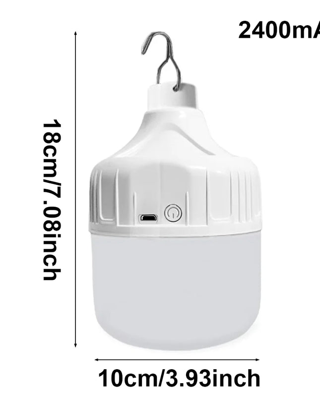 Portable USB Rechargeable LED Pendant Light High Brightness Waterproof Outdoor Lamp for Camping Fishing Emergency Night Lighting