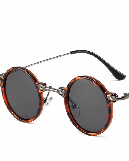 Round Sunglasses For Men Women Retro  Steampunk Sun Glasses Male Female Brand Designer Metal Frame Eyewear Shades Oculos De Sol