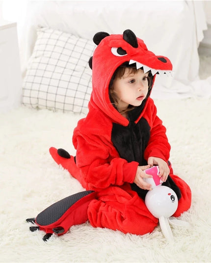 Dinosaur  Anime Cosplay Costumes Boys Girls Jumpsuit Adults Hooded Pajamas Kids Kigurumi Unicorn Cartoon Onesies For Christmas