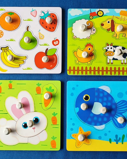 Montessori Wooden Games Baby Toys Puzzle Geometry Educational Games Kids Development Early Learning Toys For Children 1 Year 2