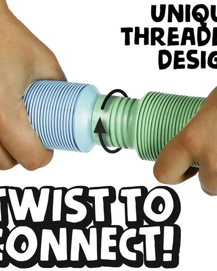 6 12 18 24 30 Pcs Pop Tubes Sensory Toys Fidget Stress Relief Decompression Finger Squeeze Toy Telescopic Tube for Kids Teenager