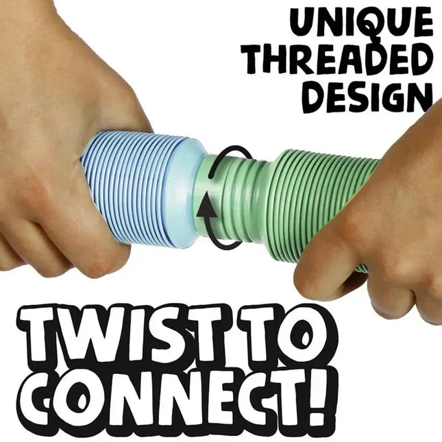 6 12 18 24 30 Pcs Pop Tubes Sensory Toys Fidget Stress Relief Decompression Finger Squeeze Toy Telescopic Tube for Kids Teenager