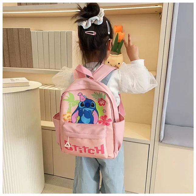 2025New Disney Lilo and Stitch Backpack Kawaii Cartoon Anime Printed Accessories Storage Bag Children's Casual Shoulder Bag Gift