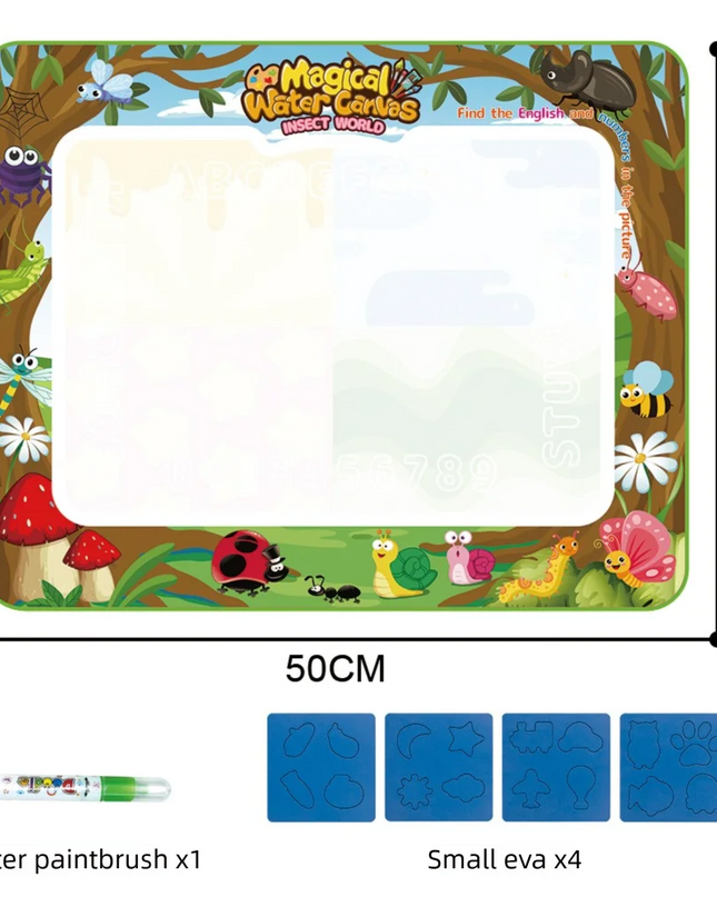 Magic Water Drawing Mat Extra Large Water Doodle Toy Set Painting Board Children Educational Toys Gift for Kids Multiple Size