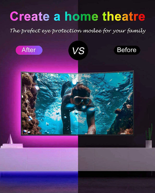 Led Strip Lights with 44 Key Remote Control 1m 5m 10m 20m RGB Tape Led Wall Room for Home Bedroom Party Decor TV Backlight