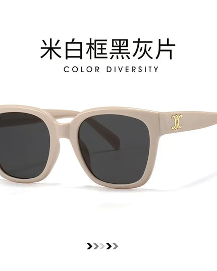 Man Summer 2025 new sunglasses high-end square slimming Facebook same style sunglasses anti UV simple women's version