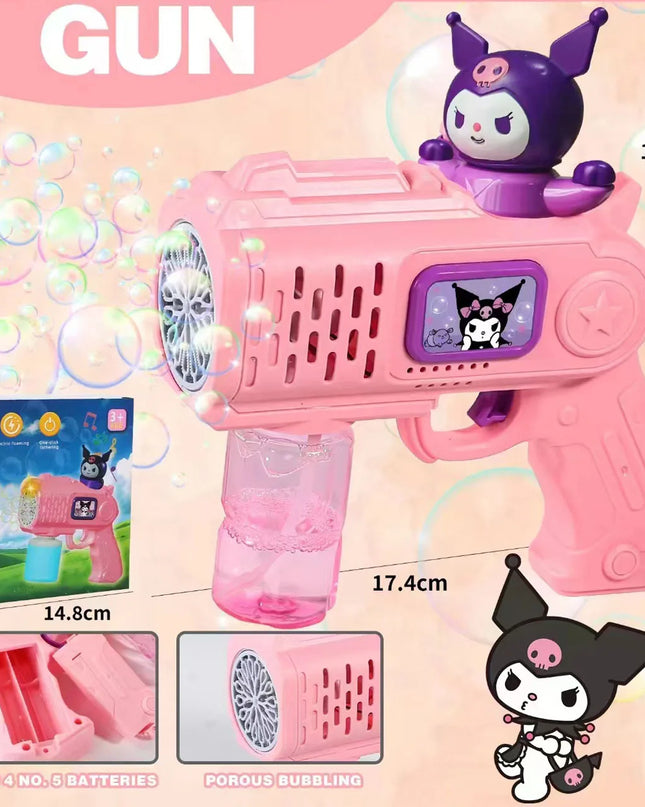 New Stitch Electric Bubble Gun Kids Toy Bubbles Machine Automatic Soap Blower With Light Outdoor Games Boys And Girls Gift