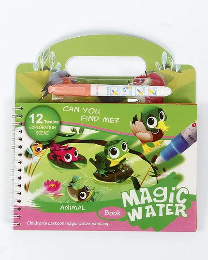 Magic Water Drawing Book - Reusable Montessori Toddler Toy, Mess-Free Painting for Early Education