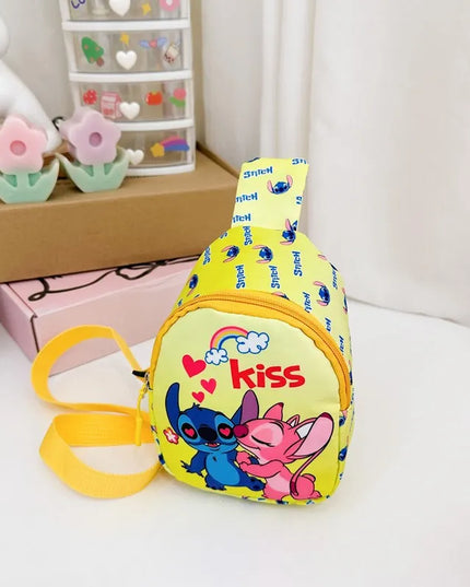 New Stitch Cartoon Children's Bags Fashion Casual Messenger Bag New Tide Take Coin Purse Boy Chest Bag Holiday Gift  Wholesale