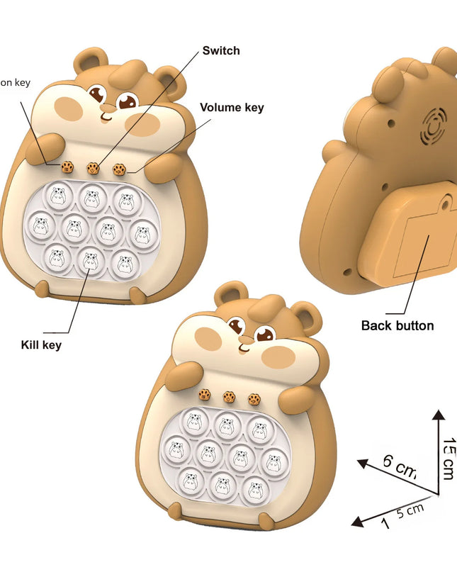 Upgraded Electronic Pop Light Fidget Toy for Children and Adults, Quick Push Game, Stress Relief, Sensory Toy, Gift