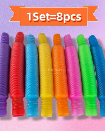 8 16 24 32 Pcs Pop Tubes Sensory Toys UrChoice Fine Motor Skills & Learning for Toddlers Fidget Toys and Party Favors for Kids