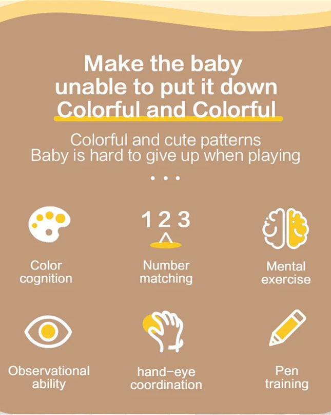 Montessori Magnetic Maze Color Sorting Game Kids Toys Fine Motor Training Pen Control Moving Bead Sensory Play Educational Toys