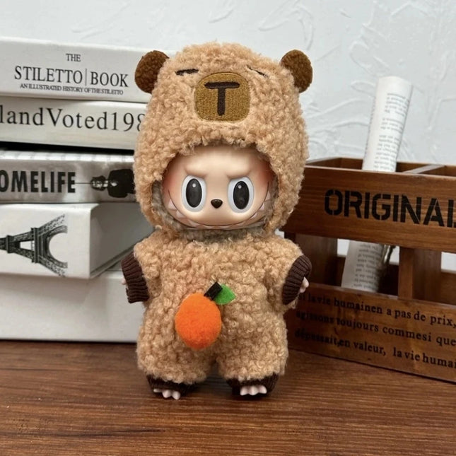 Suitable for 17cm Labubu Clothes Cute Overalls Skirt Suit V1 V2 V3 DIY Clothing Accessories Creative Children's Toy Gifts