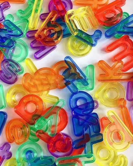 Montessori Transparent Letters And Numbers Toddler Learning Resources Educational Toys Counting And Spelling For Kids