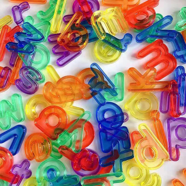 Montessori Transparent Letters And Numbers Toddler Learning Resources Educational Toys Counting And Spelling For Kids