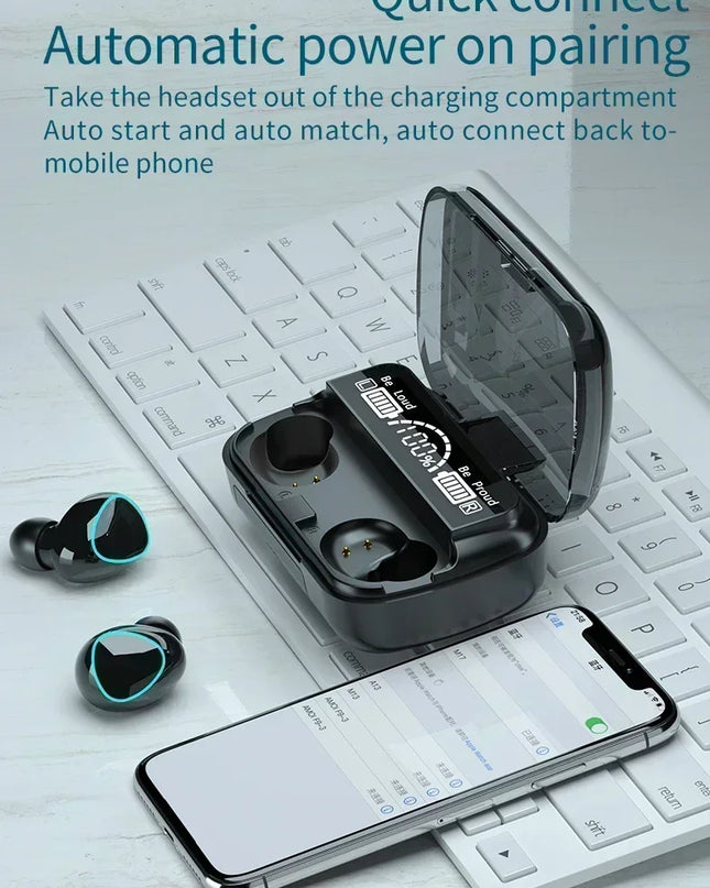 M10 Wireless Headphone Bluetooth Earphones Waterproof Earpieces Sport Earbuds For Huawei Iphone OPPO Xiaomi TWS Music Headset